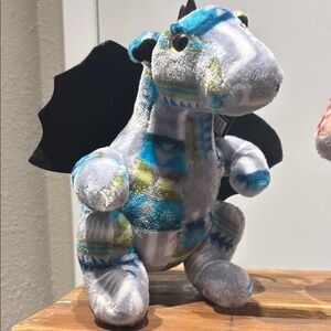 Black and Blue Stuffed Animal Plush Toy